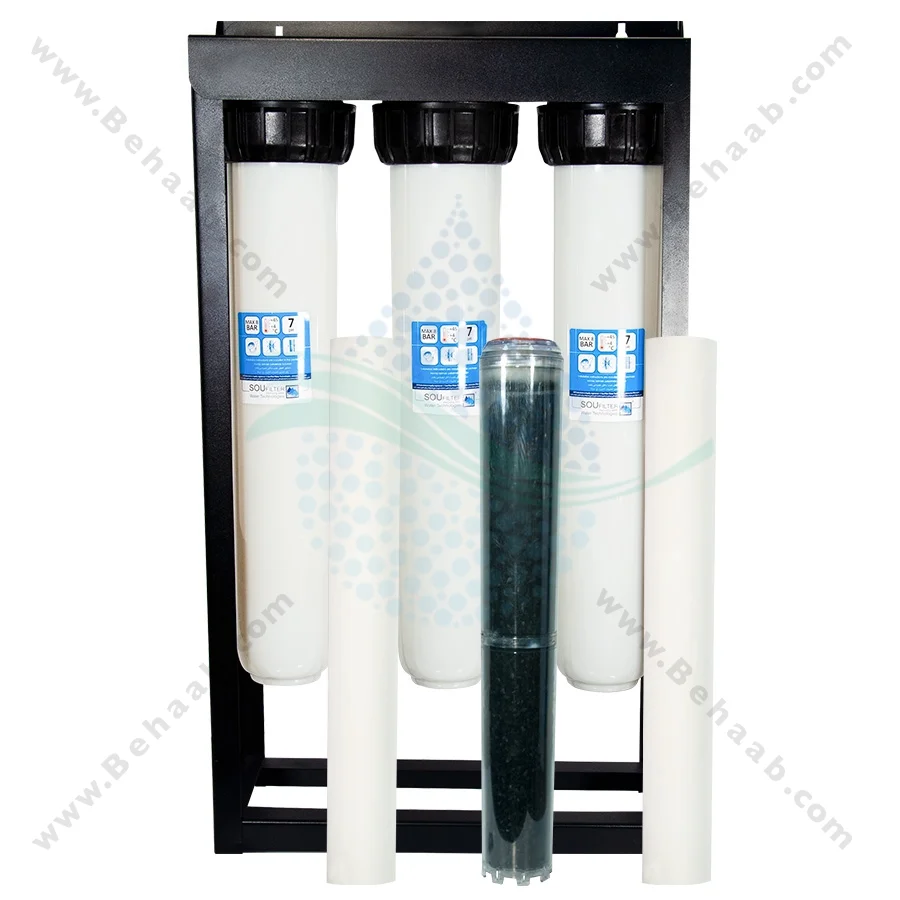 پیش تصفیه آب WHF28 الیاف کربن الیاف - Whole House Water Filtration System Model WHF28 with PP - GAC - PP Water Filter