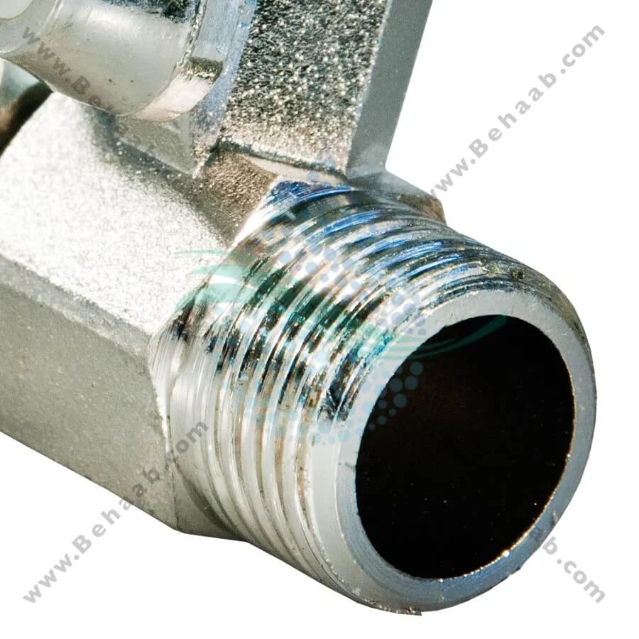 سه راه استیل با شیر ورودی تصفیه آب - RO Feed Water Adapter 1/2 Inch to 1/4 Inch Faucet Water Filter Ball Valve Tap Tee Connector Valve