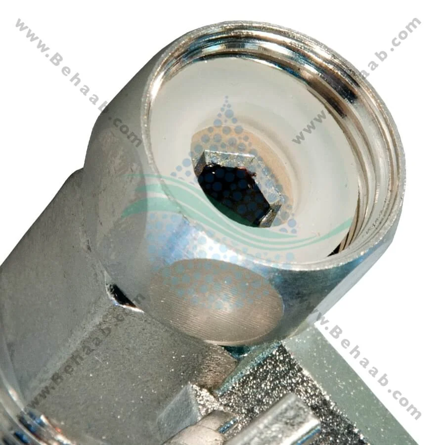 سه راه استیل با شیر ورودی تصفیه آب - RO Feed Water Adapter 1/2 Inch to 1/4 Inch Faucet Water Filter Ball Valve Tap Tee Connector Valve
