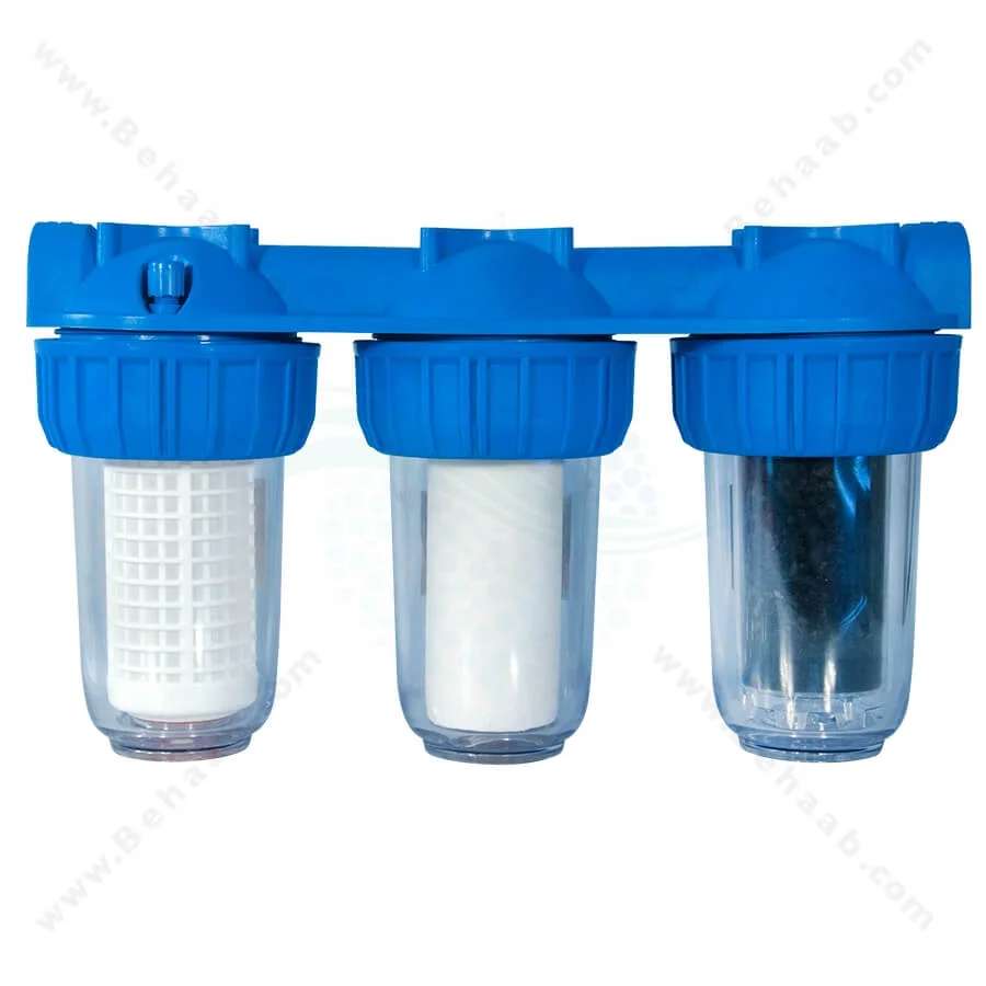 پیش تصفیه آب WHF76 توری الیاف کربن - Whole House Water Filtration System Model WHF76 with NET - PP - GAC Water Filter