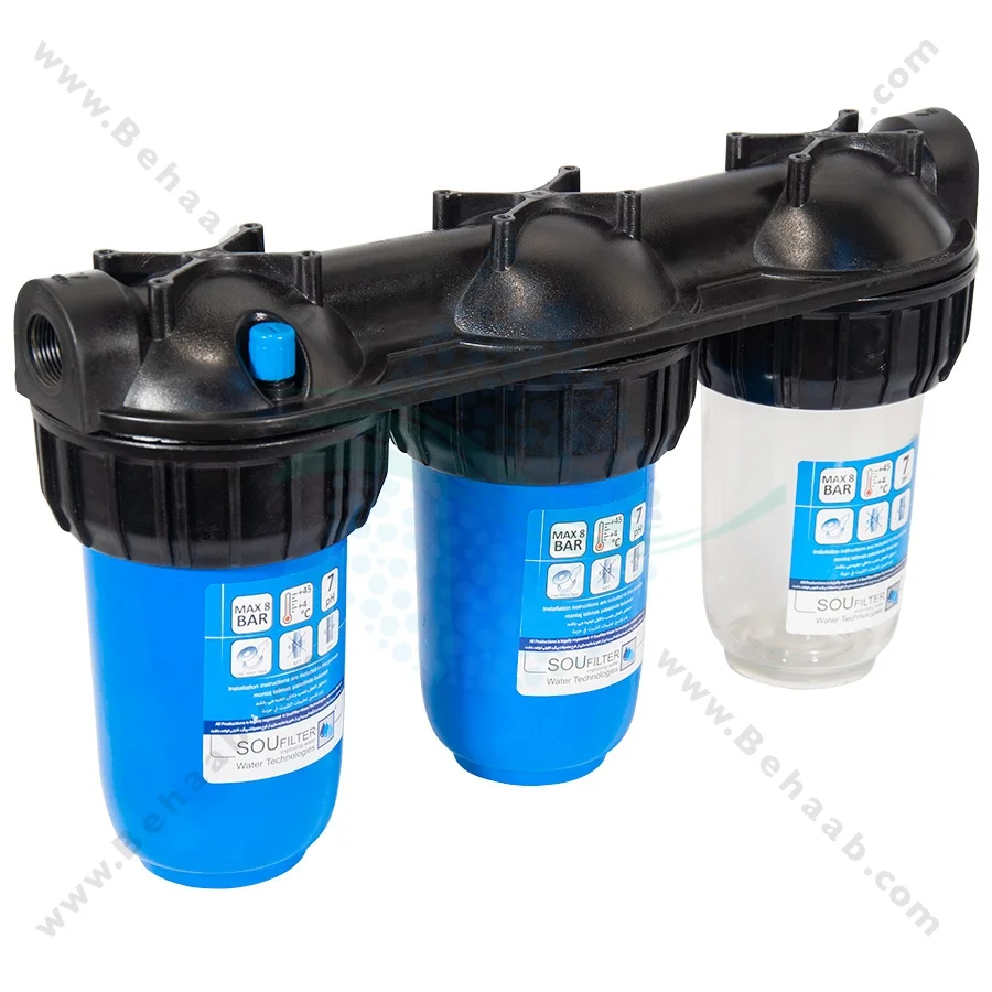 پیش تصفیه آب WHF76 توری الیاف کربن - Whole House Water Filtration System Model WHF76 with NET - PP - GAC Water Filter
