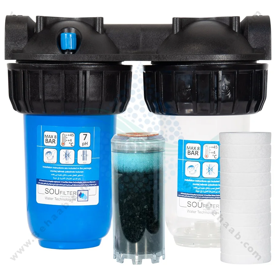 پیش تصفیه آب WHF77 الیاف کربن - Whole House Water Filtration System Model WHF77 with PP - GAC Water Filter