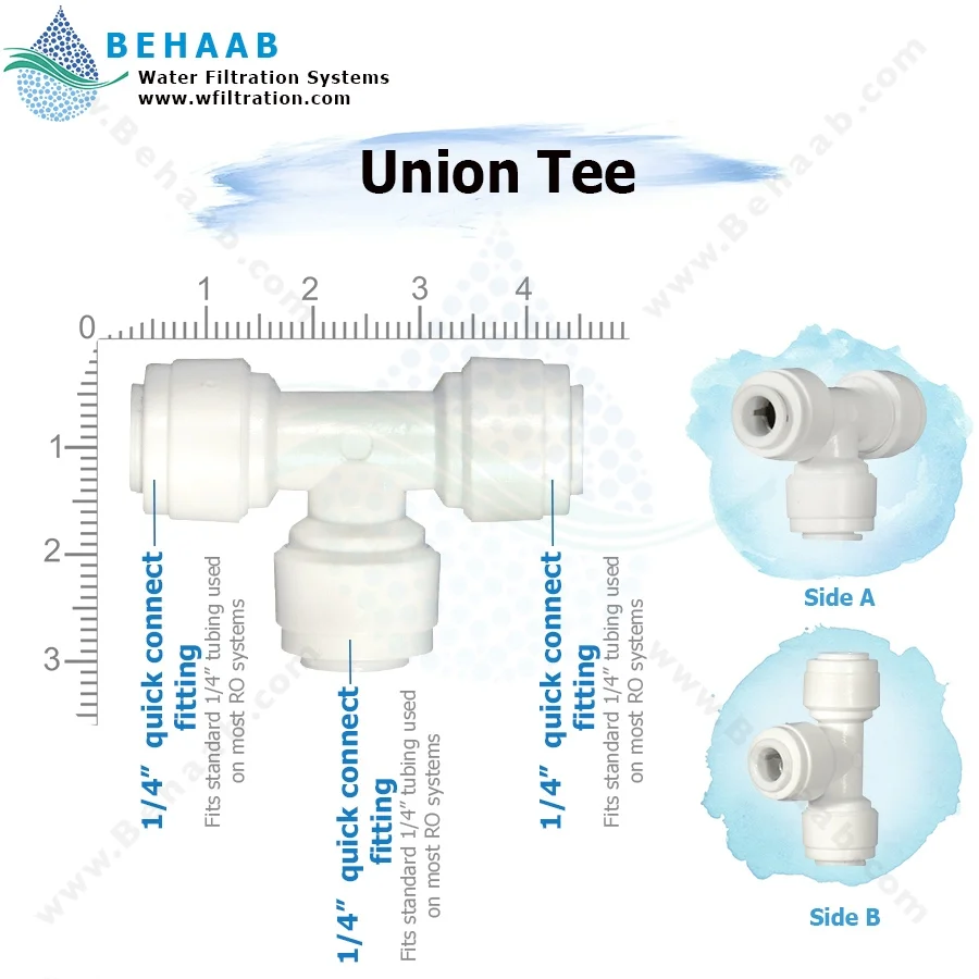 سه راه سه سر فیتینگی - RO Fitting Union Tee