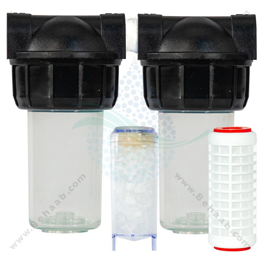 رسوب گیر 2 مرحله ای پکیج و آبگرمکن سوفیلتر - Polyphosphate And Net Filter 2 Stage Heating System Sofilter