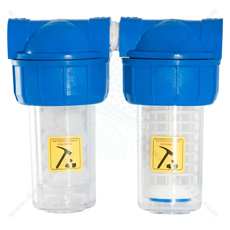 رسوب گیر 2 مرحله ای پکیج و آبگرمکن سوفیلتر - Polyphosphate And Net Filter 2 Stage Heating System Sofilter