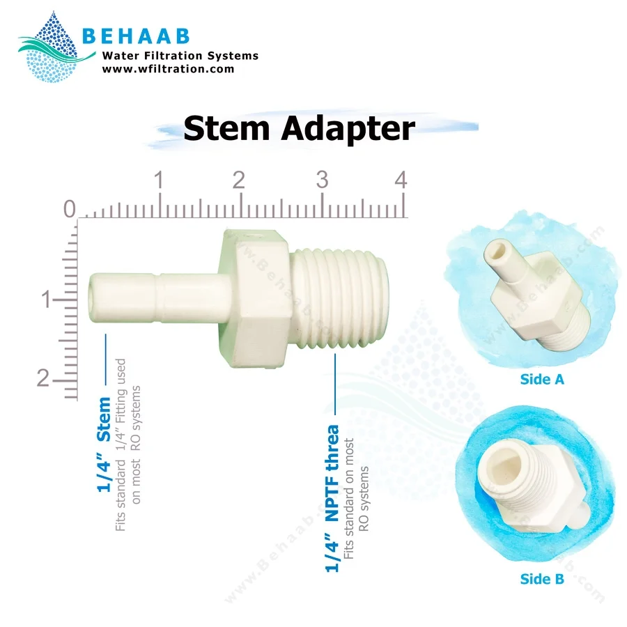 تبدیل یک چهارم رزوه به یک چهارم میله ای - Stem Adapter