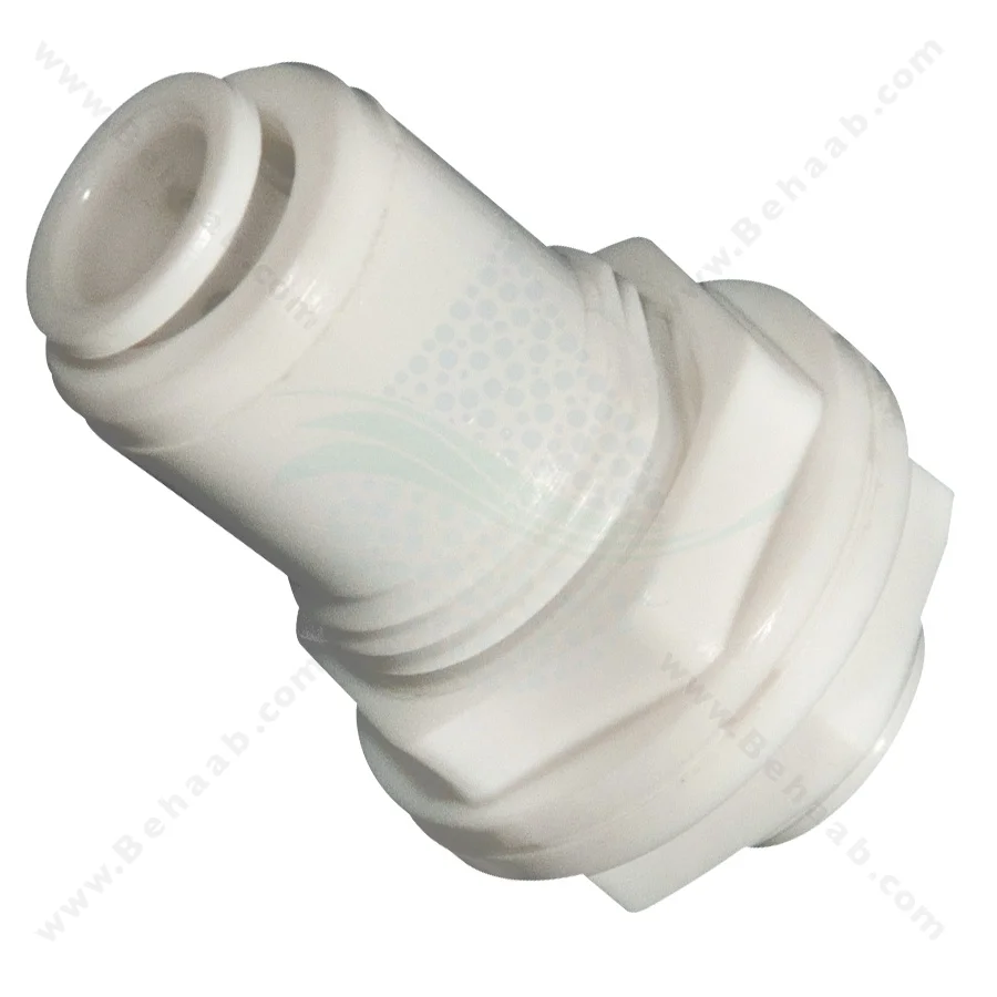 بالک هد یک چهارم فیتینگی به یک چهارم فیتینگی وسط سه هشتم رزوه - Ro Fittings Bulkhead Connector