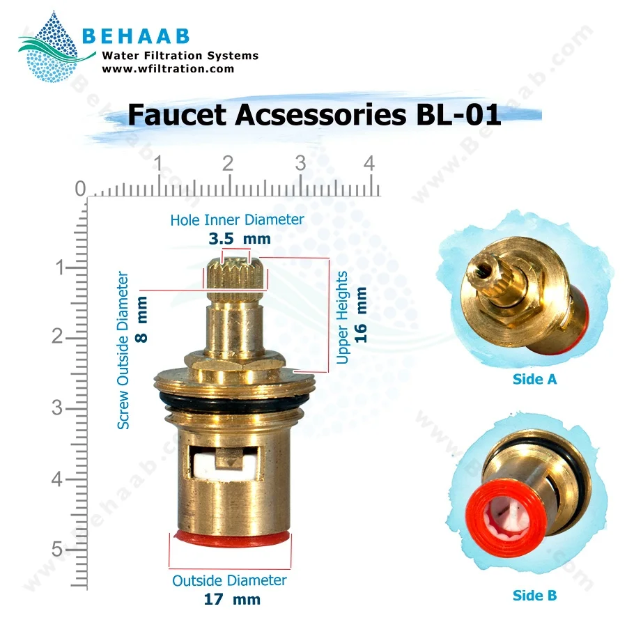 مغزی درشت پایه بلند - Faucet Accessories Big Large