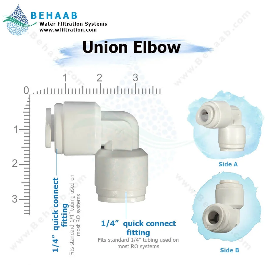 زانو دو سر فیتینگی - RO Fitting Union Elbow