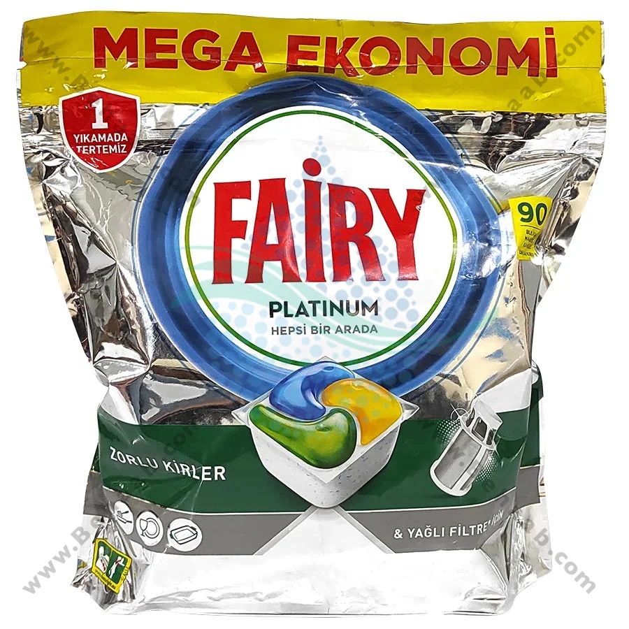 قرص ظرفشویی فیری پلاتینیوم 90 عددی - Fairy Platinum Original DishWasher Tablets 90 Tablets