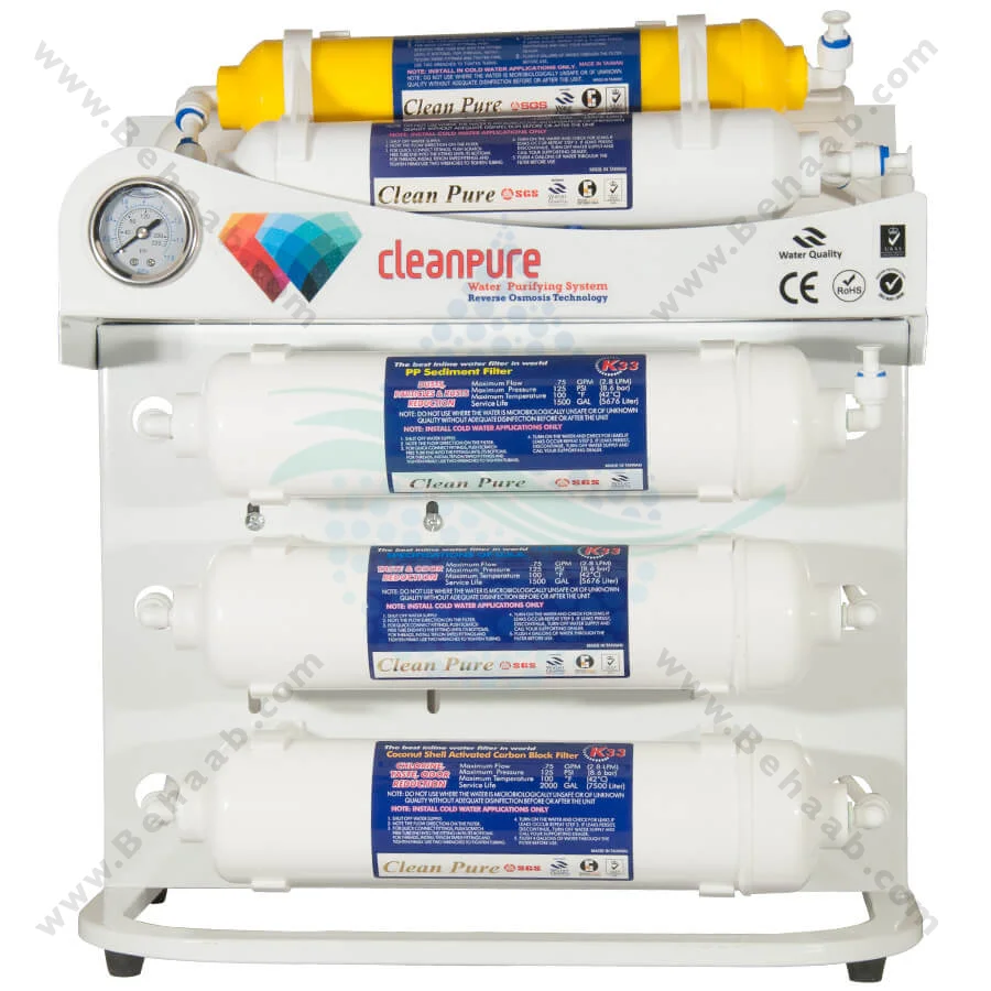 دستگاه تصفیه آب کلین پیور 6 مرحله اینلاین - CleanPure 6Stage RO Water Purification System