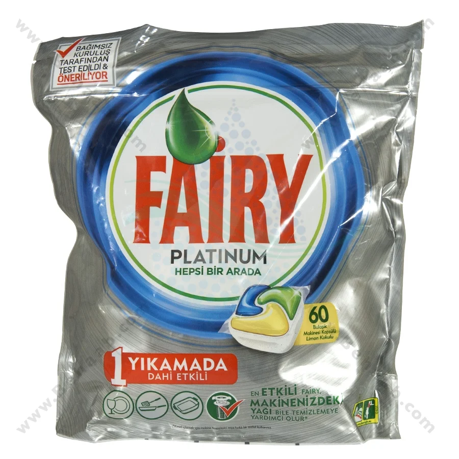 قرص ظرفشویی فیری پلاتینیوم 60 عددی - Fairy Platinum Original DishWasher Tablets 60 Tablets