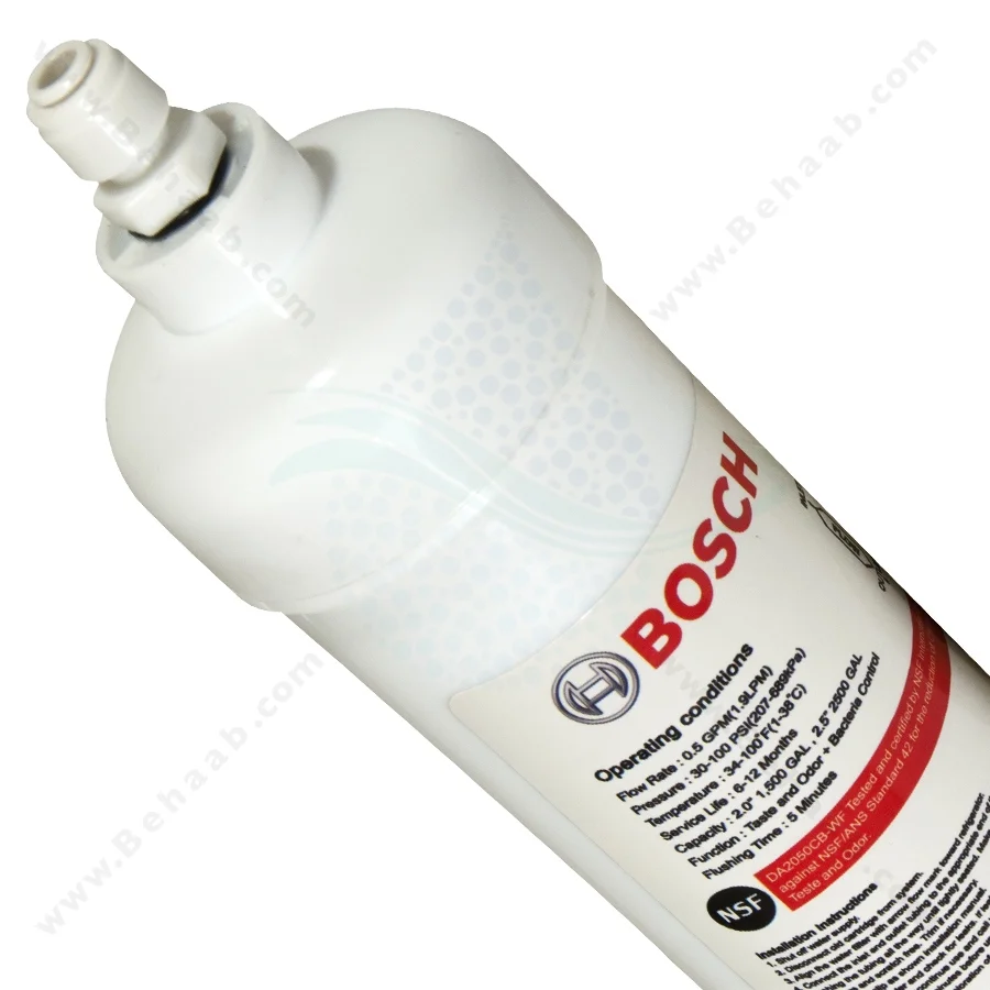 فیلتر بیرون ساید بوش 2500 گالن DA2050CB - Bosch Refrigerator Water Filter 2500 Gallon Model DA2050CB