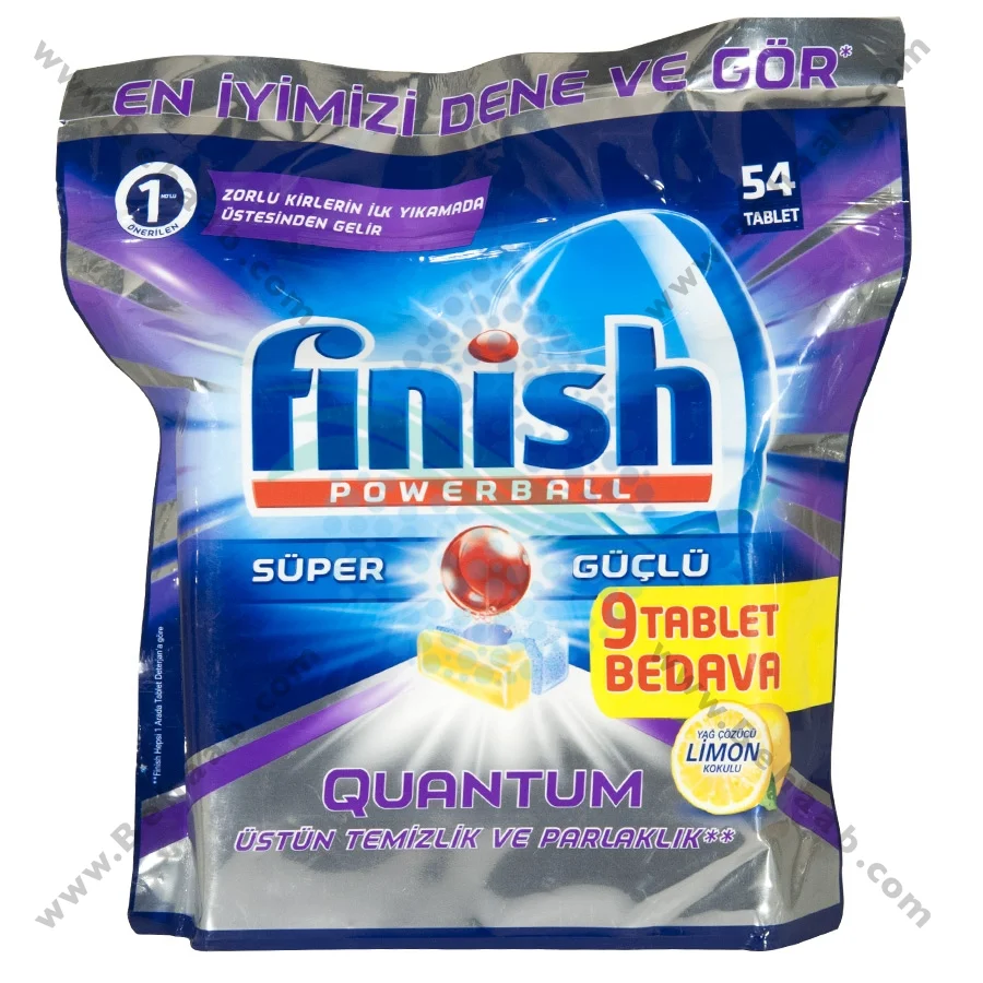 قرص ظرفشویی فینیش کوانتوم 54 عددی - Finish Quantum Powerball Dishwasher Detergent Tablets 54 Tabs