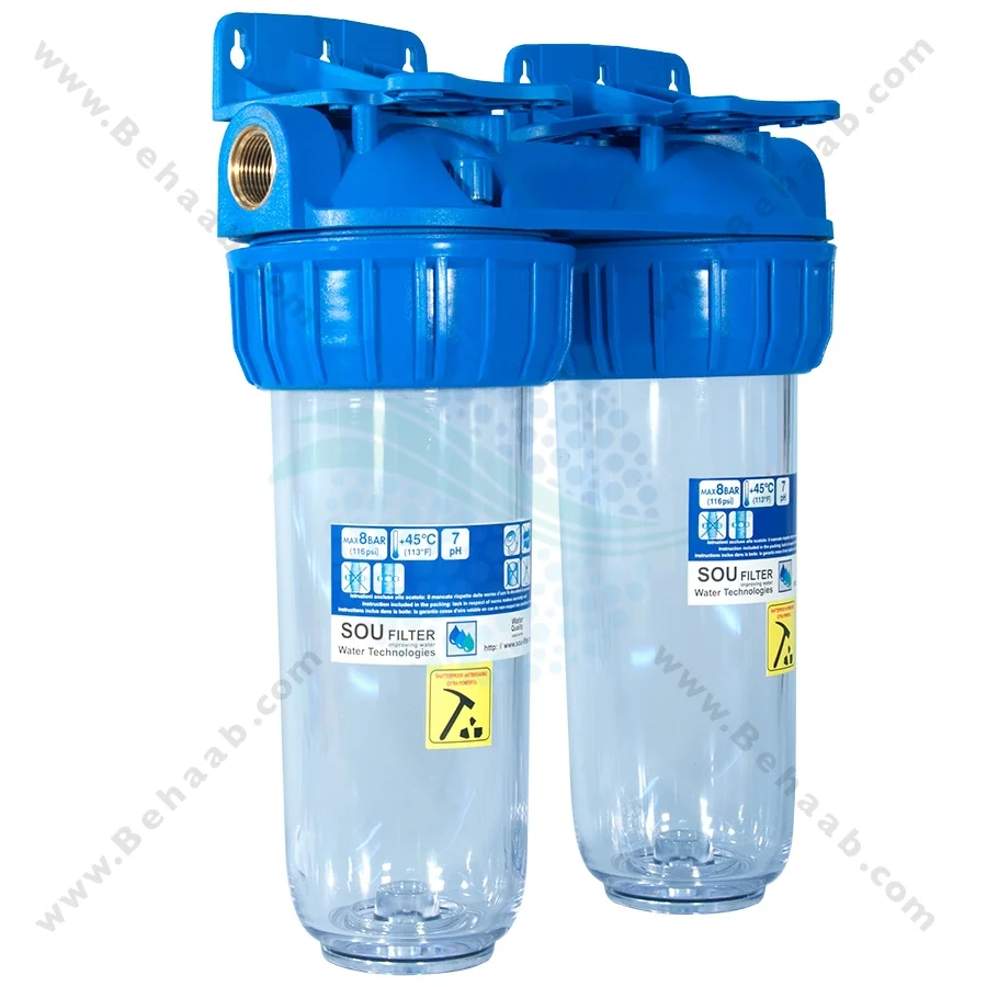 رسوب گیر کولر آبی با فیلتر سرامیک و رزینی 10 اینچ - Anti Scaling Swamp Water Filter Cooler with Ceramic and Resin 10 inch