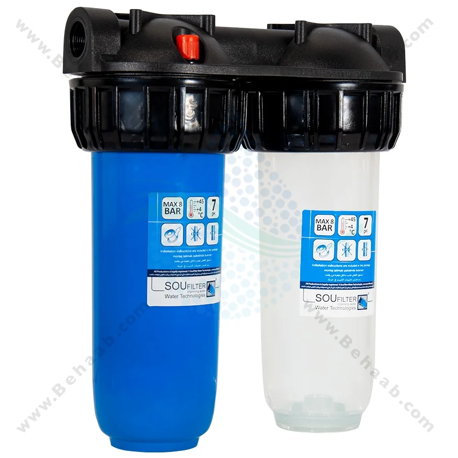 رسوب گیر کولر آبی با فیلتر سرامیک و رزینی 10 اینچ - Anti Scaling Swamp Water Filter Cooler with Ceramic and Resin 10 inch