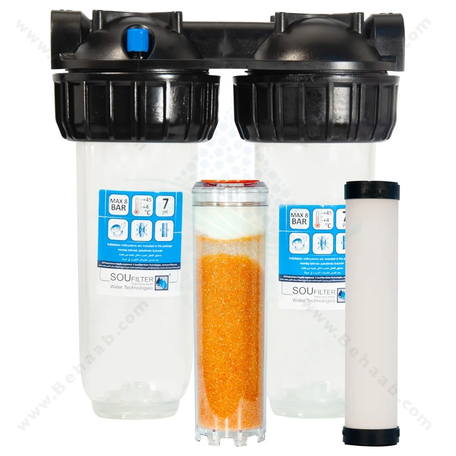 رسوب گیر کولر آبی با فیلتر سرامیک و رزینی 10 اینچ - Anti Scaling Swamp Water Filter Cooler with Ceramic and Resin 10 inch
