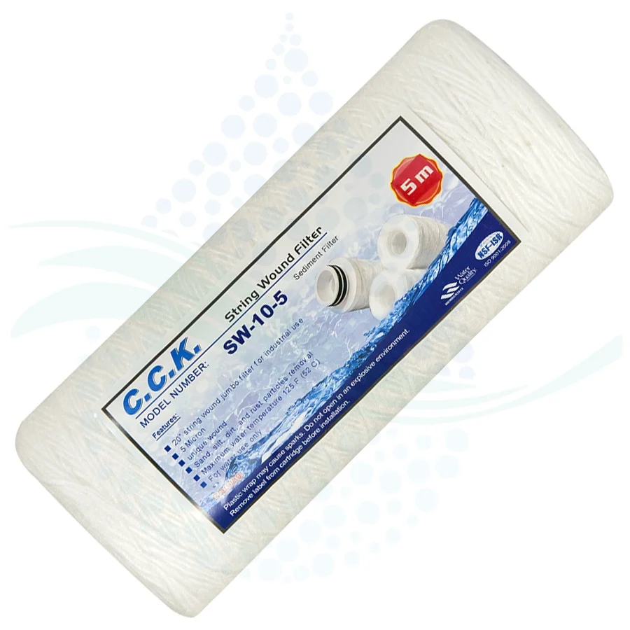 فیلتر نخ تابیده 10 اینچ جامبو سی سی کا 5 میکرون - 10 Inch 5 Micron Jumbo String Wound Water Filter CCK