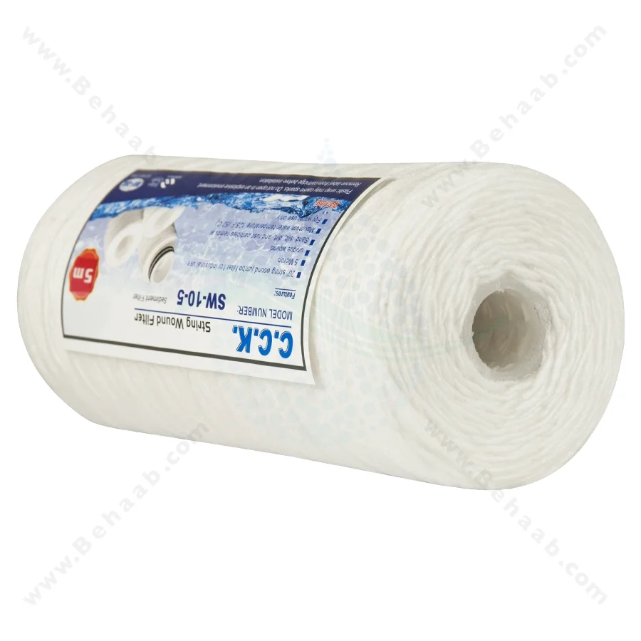 فیلتر نخ تابیده 10 اینچ جامبو سی سی کا 5 میکرون - 10 Inch 5 Micron Jumbo String Wound Water Filter CCK