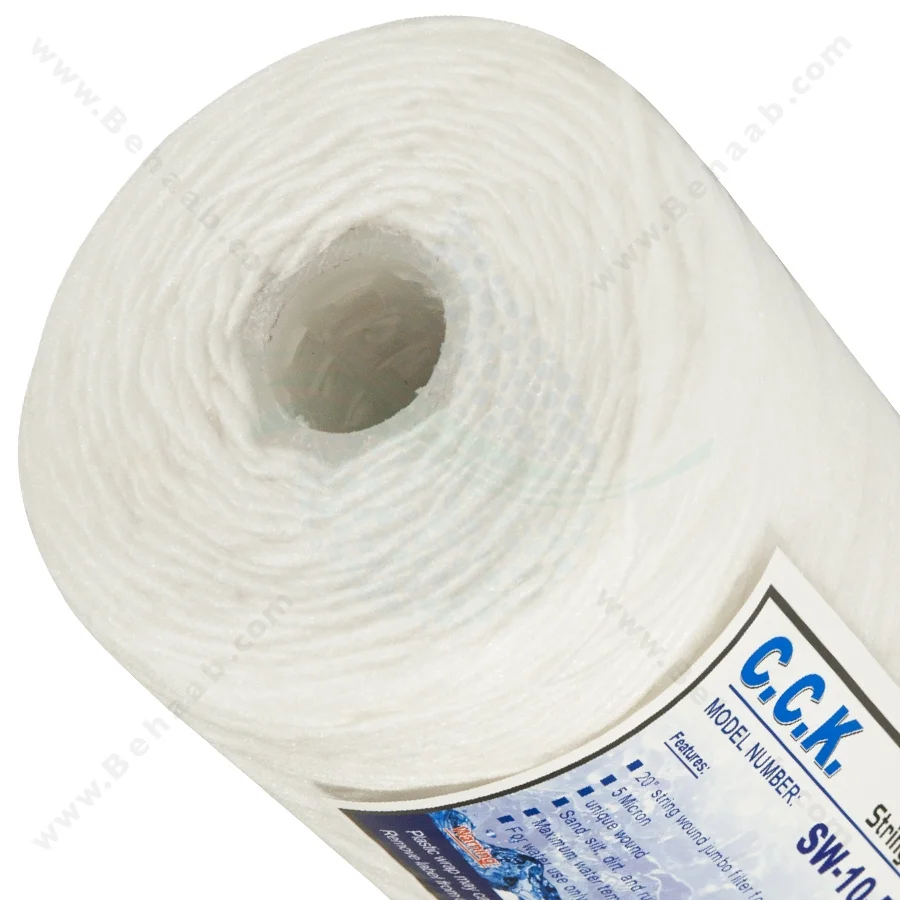 فیلتر نخ تابیده 10 اینچ جامبو سی سی کا 5 میکرون - 10 Inch 5 Micron Jumbo String Wound Water Filter CCK