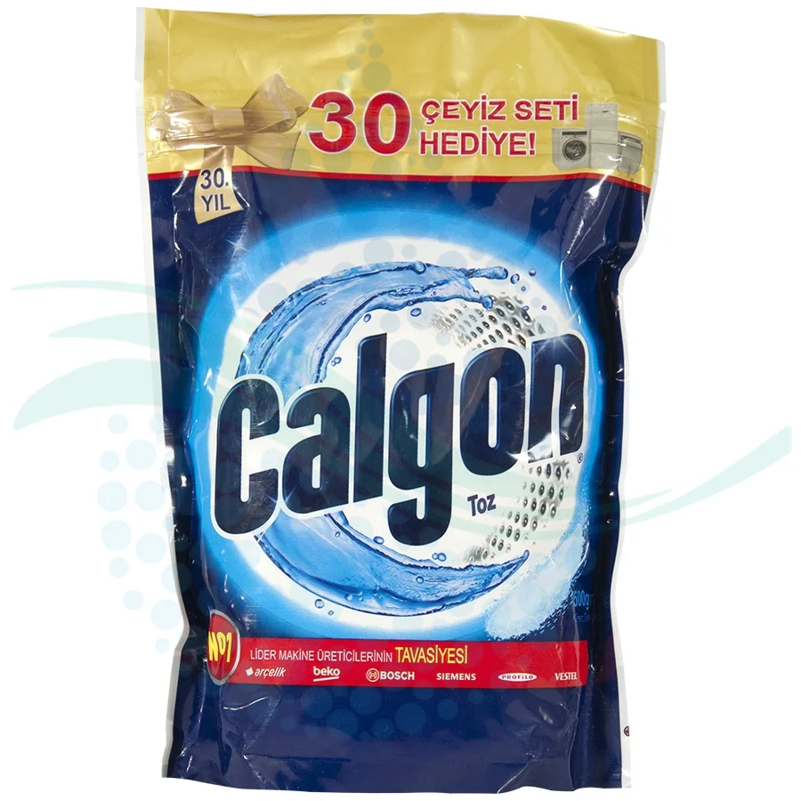 پودر جرم گیر لباسشویی کالگون Calgon Toz وزن 500 گرم - Calgon Toz 2 in 1 Powder Detergent Washing Machine 1500 gr