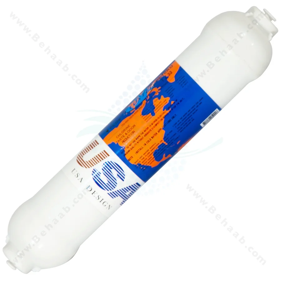 فیلتر پست کربن فلاکستک فیتینگی - Post Activated Carbon PAC Water Filter Fluxtek With Quick Connect Fittings