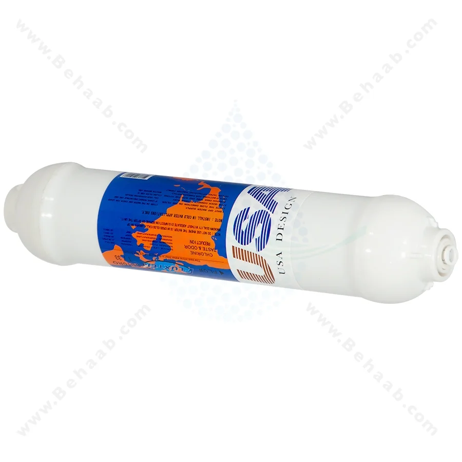 فیلتر پست کربن فلاکستک فیتینگی - Post Activated Carbon PAC Water Filter Fluxtek With Quick Connect Fittings