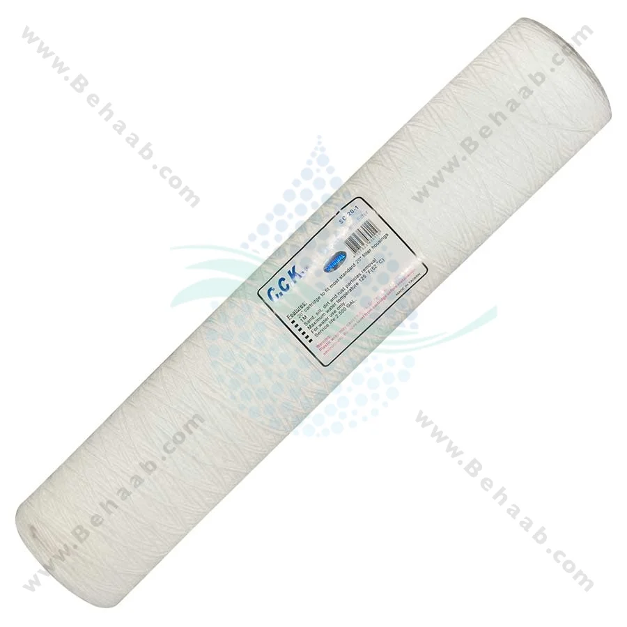 فیلتر نخ تابیده 20 اینچ جامبو سی سی کا 1 میکرون - 20 Inch 1 Micron Jumbo String Wound Sediment Water Filter Cartridge CCK