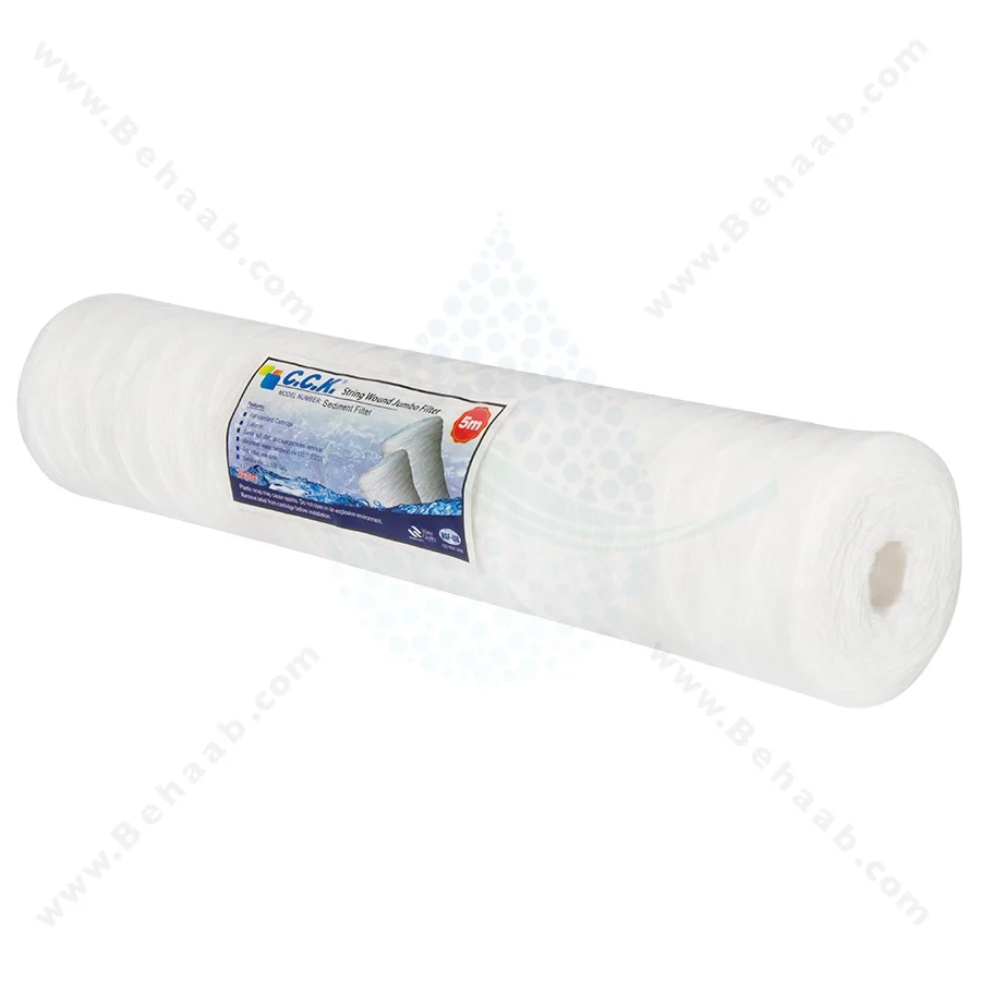 فیلتر نخ تابیده 20 اینچ جامبو سی سی کا 5 میکرون - 20 Inch 5 Micron Jumbo String Wound Sediment Filter CCK