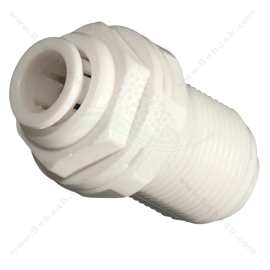 بالک هد سه هشتم به سه هشتم فیتینگی وسط رزوه یک دوم - Ro Fittings Bulkhead Connector Semi-Industrial