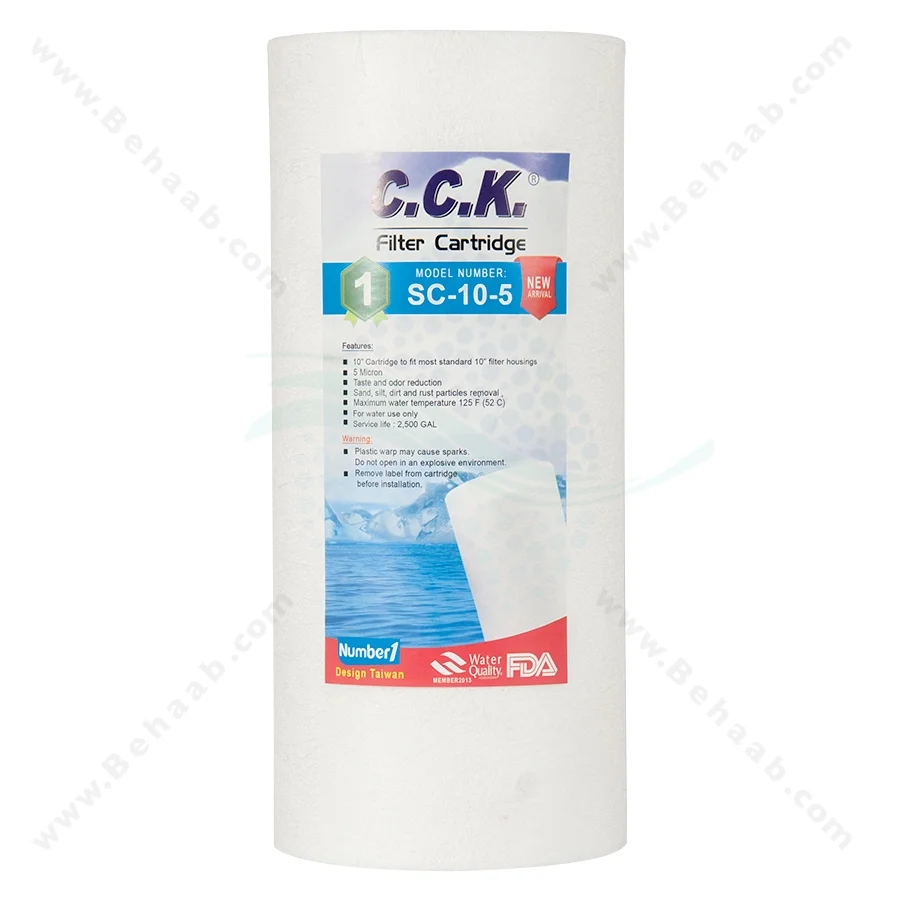 فیلتر الیافی 10 اینچ جامبو سی سی کا 5 میکرون - 10 Inch Jumbo Sediment Water Filter Cartridge 5 Micron CCK