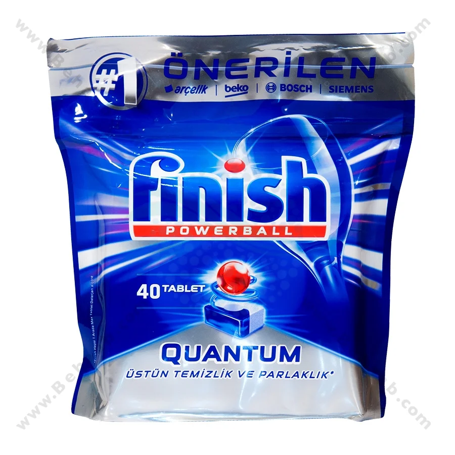 قرص ظرفشویی فینیش کوانتوم 40 عددی - Finish Quantum Powerball Dishwasher Detergent Tablets 40 Tabs