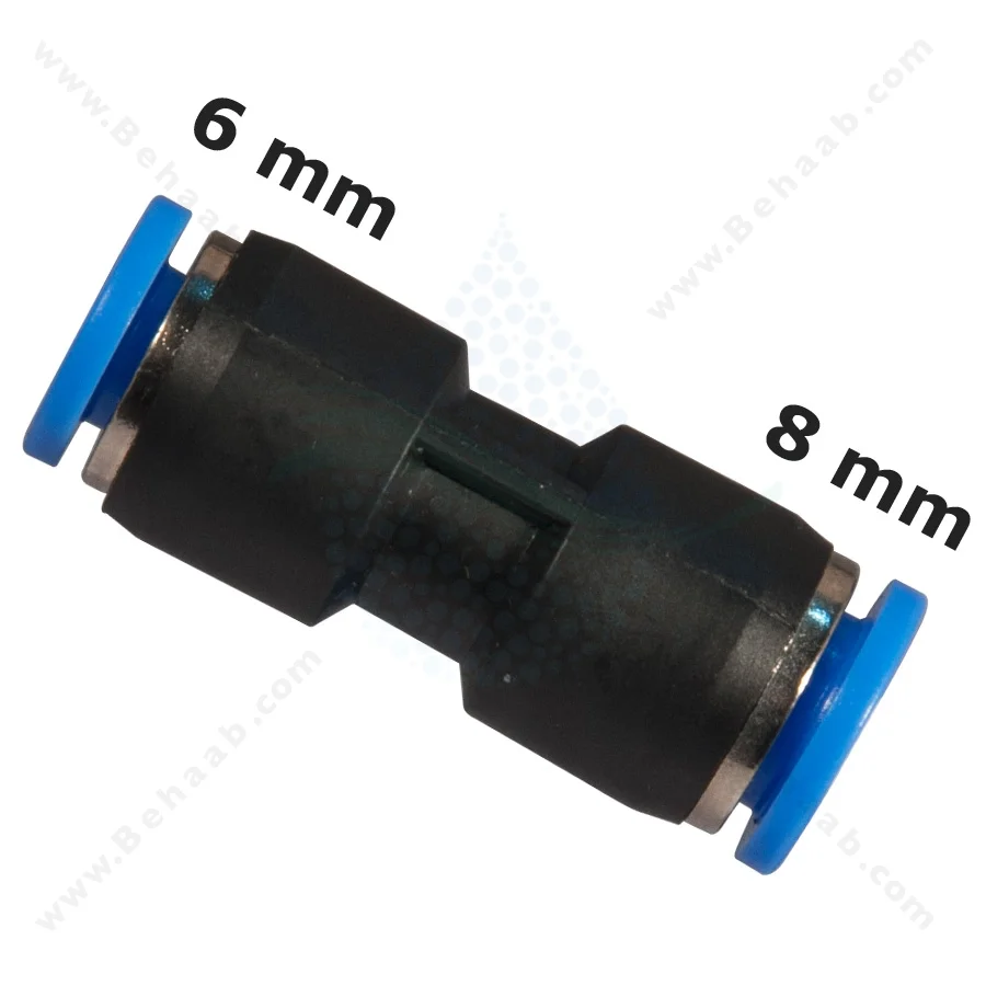 رابط شلنگ خانگی به یخچال 6 به 8 - RO Fitting Union 6-8